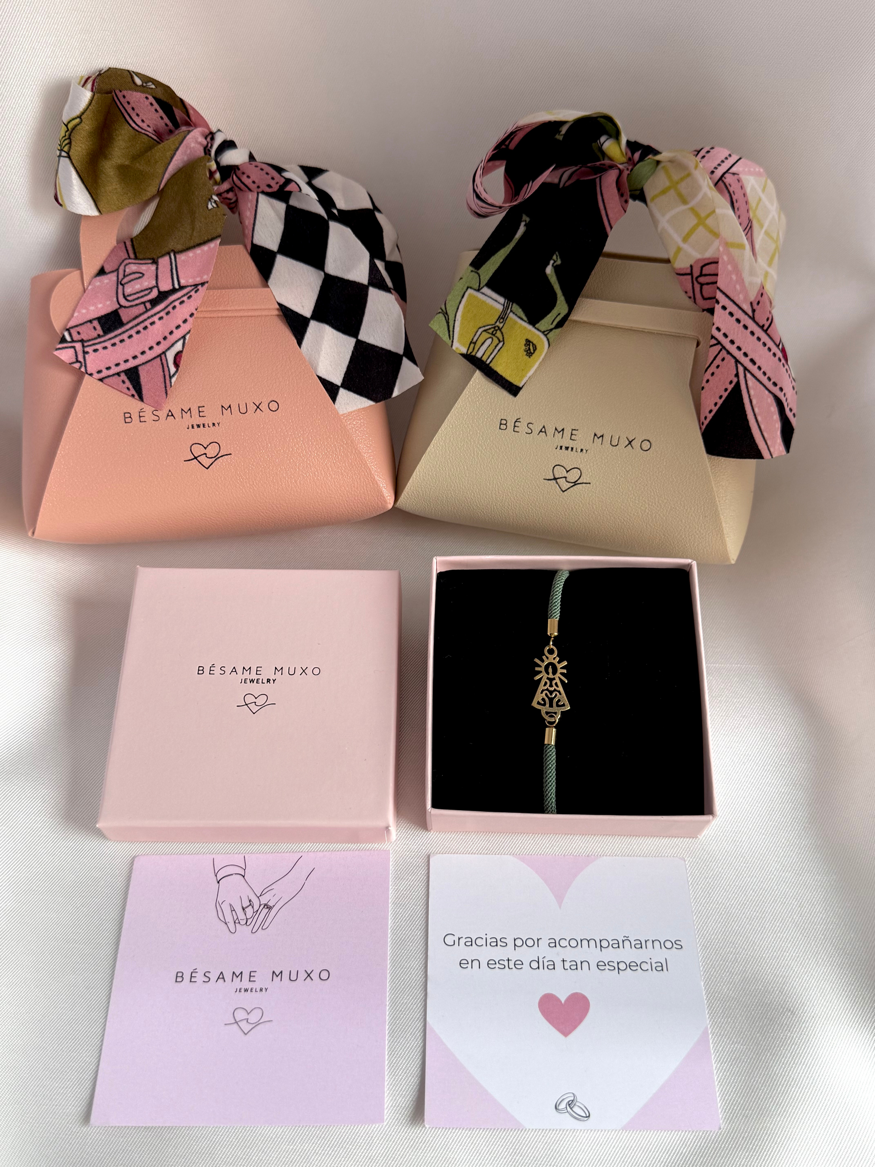 PULSERA VIRGEN DEL PILAR CON CORDÓN BODA