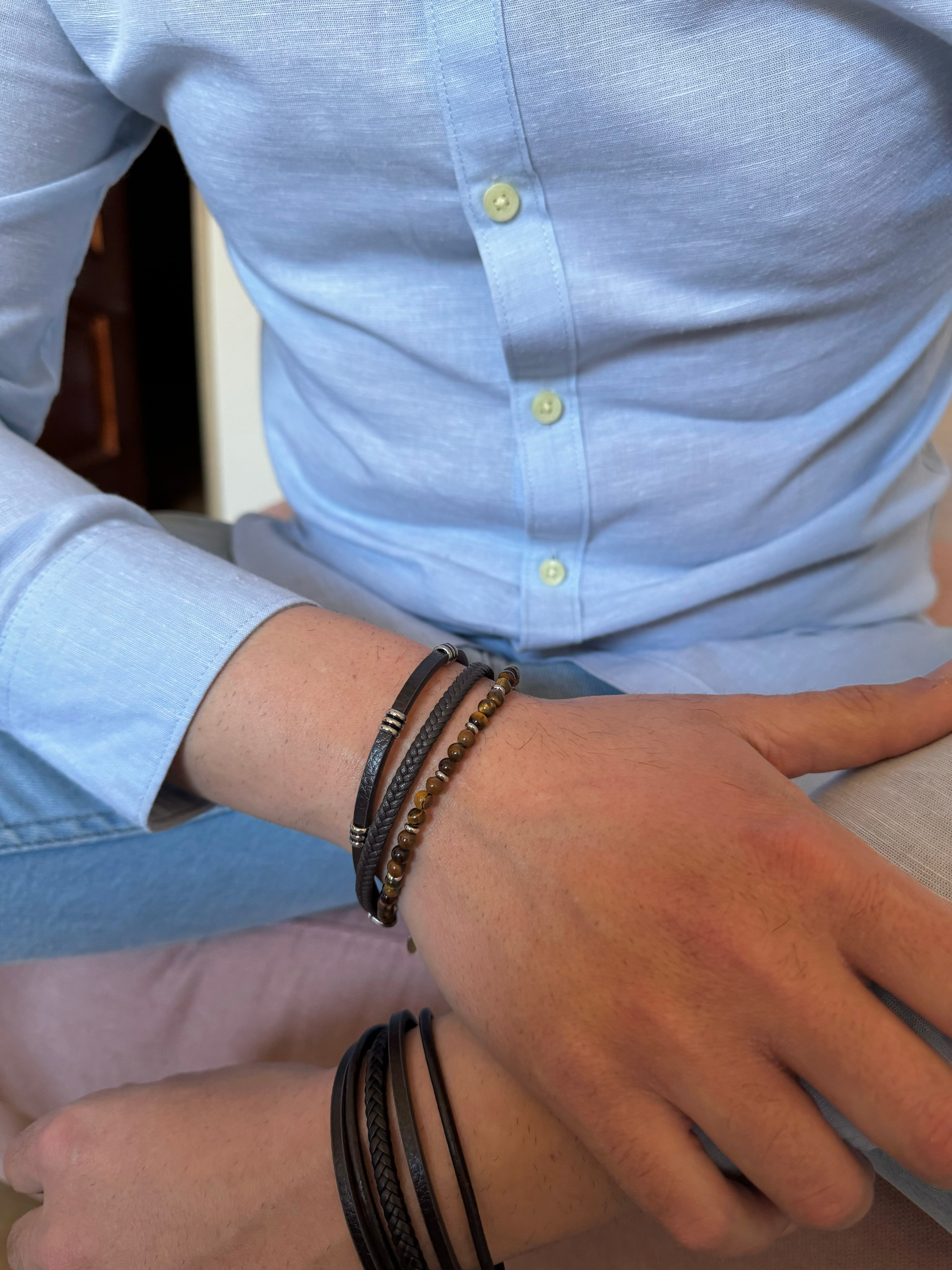 Pulsera triple hombre